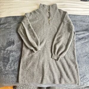 LOFT Gray Sweater Dress with Soft Texture